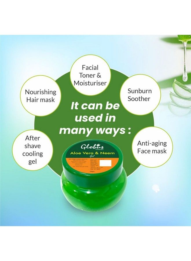 Globus Remedies Aloe Vera And Neem Gel 100 Ml (Pack Of 2) - Image 5