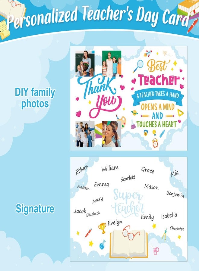 Hinsly Large Happy Teacher's Day Greeting Card with Envelope 22 x 14 Inch, Huge Card Good Luck Gift Office for Teacher, Giant Jumbo Guest Book, Signature Happy Teacher Party Supplies - Image 2