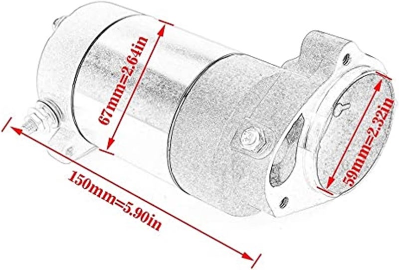 Vuzmode Motorcycle Electrical Starter Motor for Polaris - Image 4