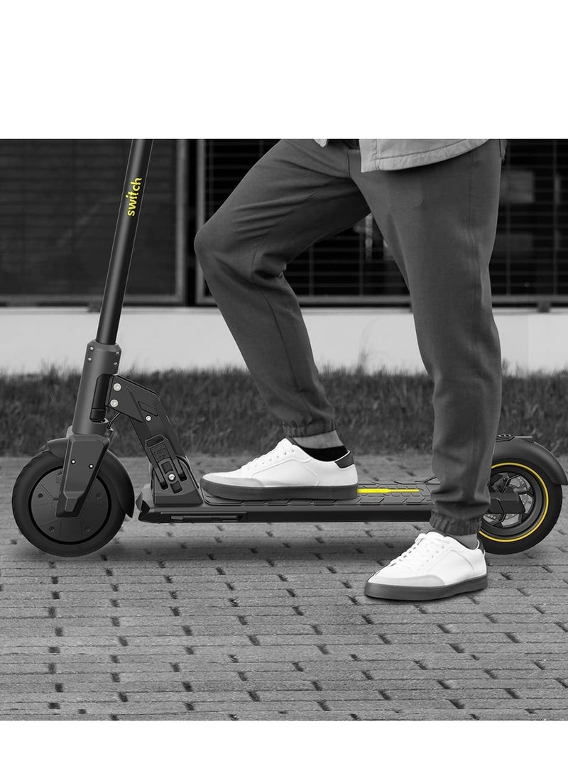 Switch - Es-B110 E-Scooter Black - 350W Motor, 25 Km/H Speed, Rear Suspension, Led Front & Rear Lights, Smooth & Safe City Riding - Image 1