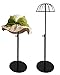 Queens Adjustable Height Hat Stand Metal Dome Shape Design Cap Hat Rack Tabletop Wig Display Rack (Black) - Image 2