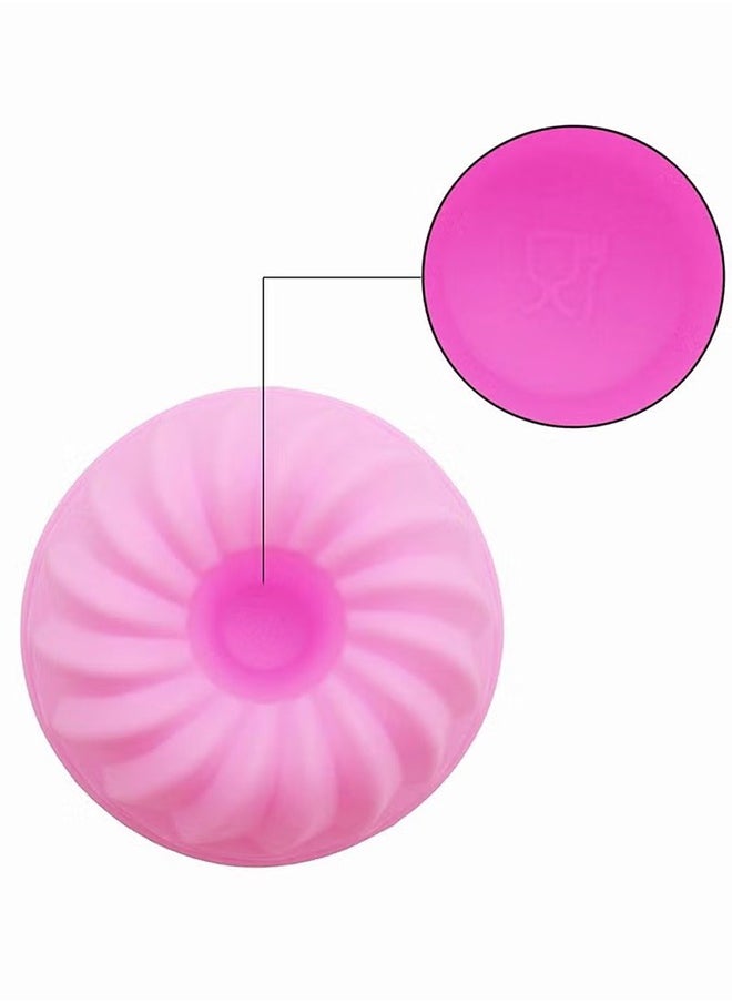 HY Silicone Cake Cups, Pumpkin Shape Silicone Baking Cake Moulds, Nonstick Cupcake Liners, Bpa Free Fancy Dessert Tray Jelly and Muffin Cups, 12Pack (Size: 6.3x2.54x4CM)  - Image 4