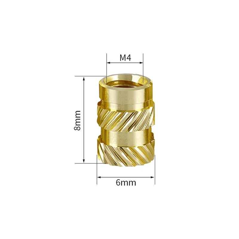 M3 Brass Heat Set Insert Nuts For 3D Printer Parts 100PCS Knurled Threaded - Image 4