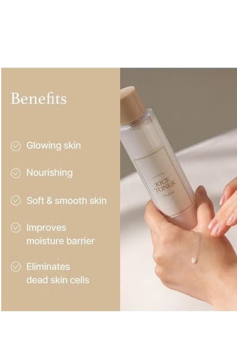 I'M FROM Rice Toner, Milky Toner for Glowing Skin, 77.78% Korean Rice, Glow Essence with Niacinamide, Hydrating for Sensitive, Dry, Dull, Combination Skin, Vegan, Fragrance Free, Glass Skin 150ml - Image 4
