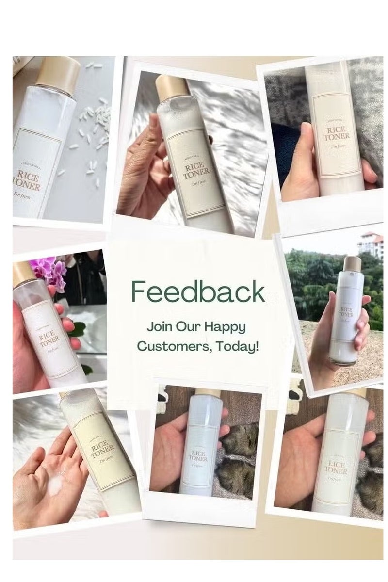 I'M FROM Rice Toner, Milky Toner for Glowing Skin, 77.78% Korean Rice, Glow Essence with Niacinamide, Hydrating for Sensitive, Dry, Dull, Combination Skin, Vegan, Fragrance Free, Glass Skin 150ml - Image 3