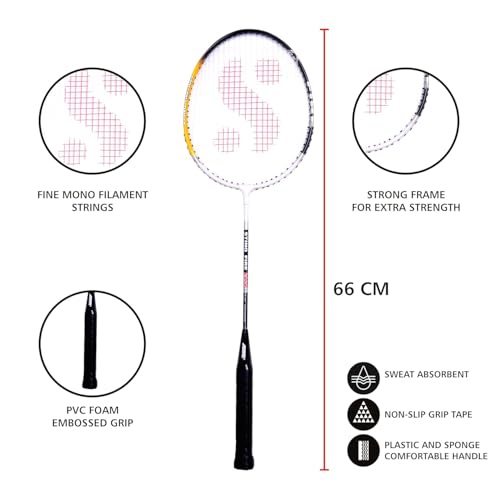 Silvers Silver's Aluminium FIRE Badminton Kit (2 Racquets with Full Cover) - Image 3