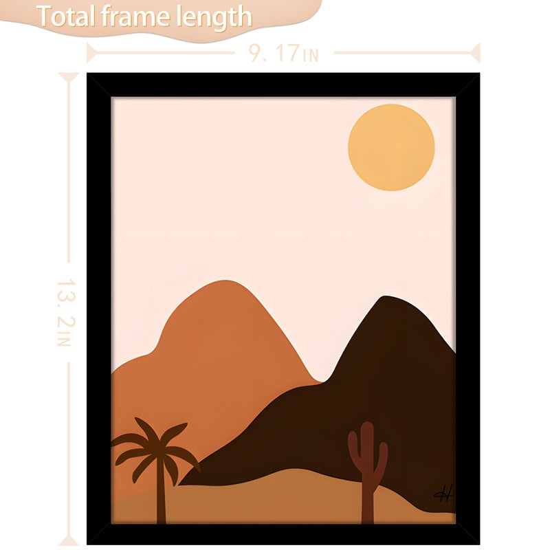 Picrit 8x12 صورة إطار الصورة إطار الصورة لجدار التثبيت عرض الأسود - Image 4