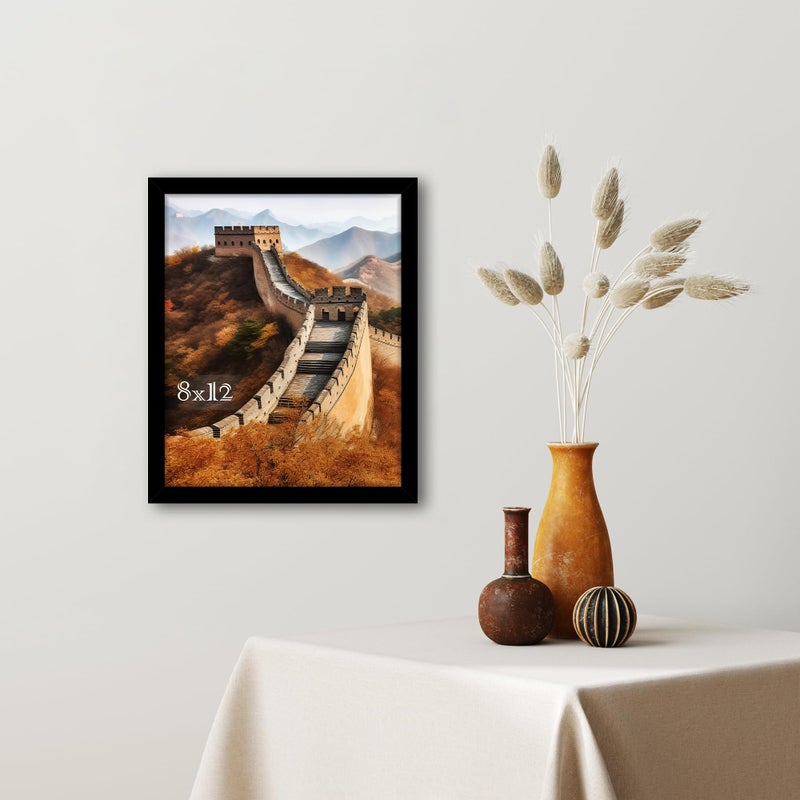 Picrit 8x12 صورة إطار الصورة إطار الصورة لجدار التثبيت عرض الأسود - Image 5