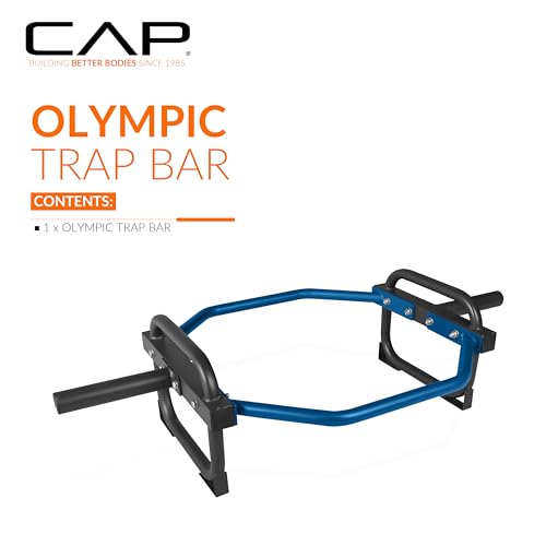 CAP Barbell Olympic Trap Bar, Hex Bar, Shrug Bar, Deadlift Bar, Blue , 50 inches - Image 2