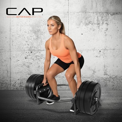 CAP Barbell Olympic Trap Bar, Hex Bar, Shrug Bar, Deadlift Bar, Blue , 50 inches - Image 5