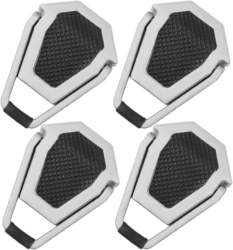 FUOYLOO 4 Pcs Aluminum Laptop Stand Mini Portable Notebook Keyboard Riser with Self-Adhesive Feet for Desk, Computer Riser Compatible with Laptops and Tablets, Lightweight Cooling Support - Image 1