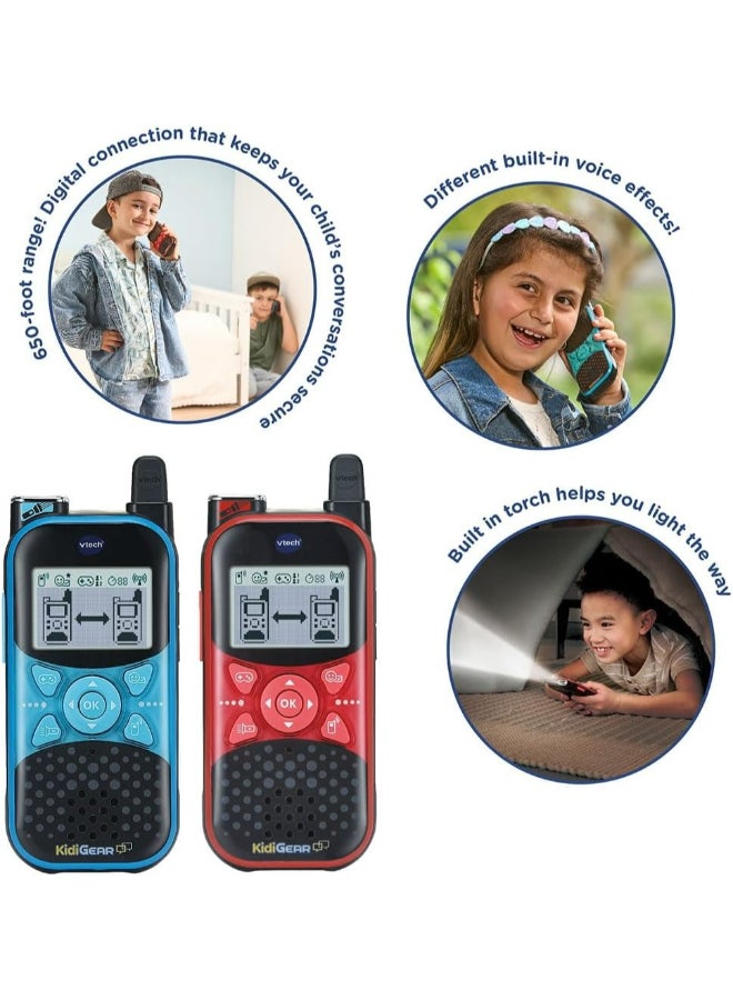 vtech KidiGear Walkie Talkies Explorer – Kids' indoor and Outdoor Walkie Talkies with Secure Digital Connection, Torch, Voice Effects, Animations & Games | Toy for Ages 5–7+ - Image 1