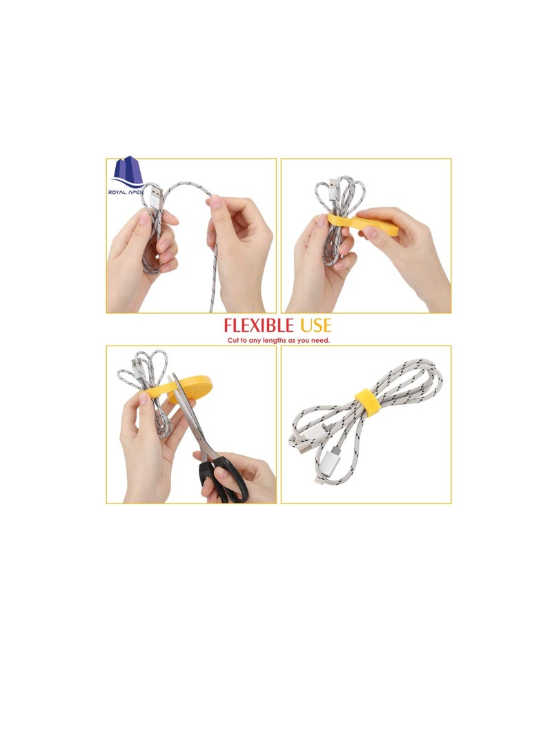 Generic - 30PCS Multi-Color Cable Management, Hook and Loop Reusable Fastening Wire Ties Cable Organizer, Self Gripping Cords Tape Strap for House Hold Appliance Cable Managment - Image 1