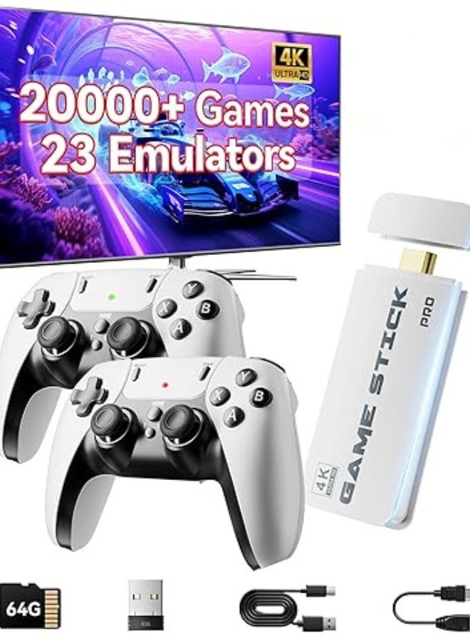 2025New M15  Wireless Retro Game Console, 20000+Games and 23 Emulators, with Dual 2.4G Wireless Game Controllers, Plug and play 4K HD HDMI TV Game Stick,Video Game Perfect Gift for  All  Events and Game Lover. - Image 1