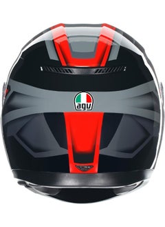 AGV AGV K3 Full Face ECE 22.06 Motorcycle Helmet - Compound, Black / Red, XL  - Image 4