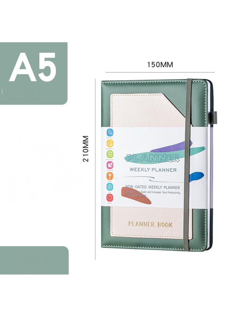 إسكدنيا خطة خطة خطة خطة الأسبوع A5 دفتر الملاحظات ، بما في ذلك 6 ملصقات الخطة - Image 2