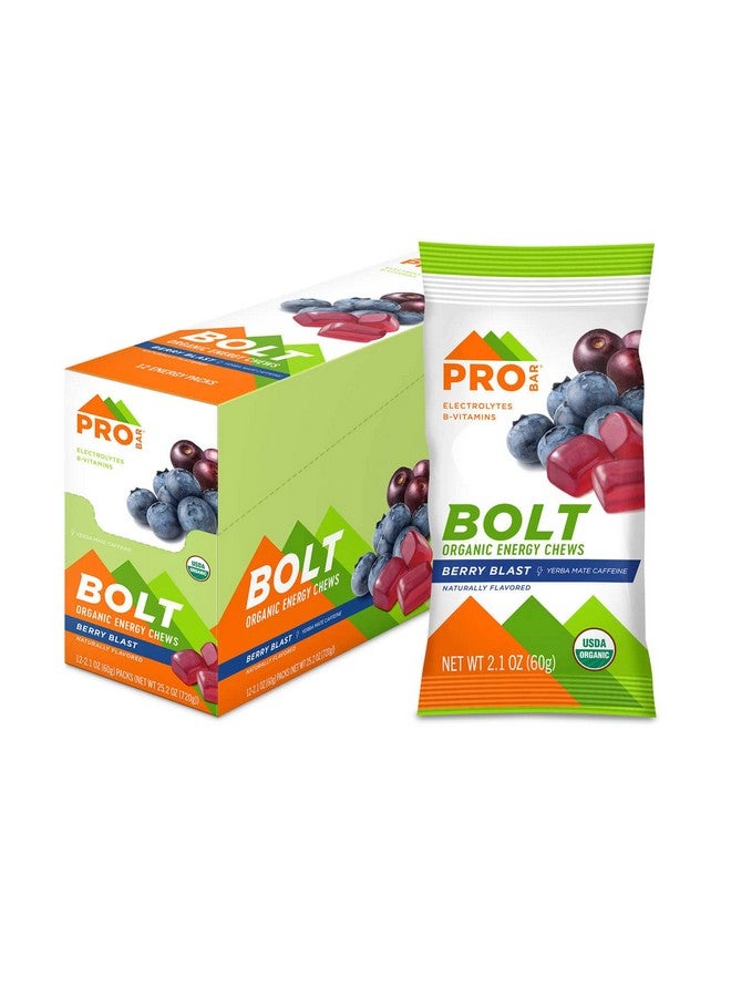 PROBAR مضغوطات الطاقة العضوية بولت بنكهة التوت خالية من الكائنات المعدلة وراثيًا وخالية من الغلوتين معتمدة من وزارة الزراعة الأمريكية عضوية صحية طبيعية للطاقة وقود سريع حلوى مع فيتامينات ب و ج (12 قطعة) - Image 1
