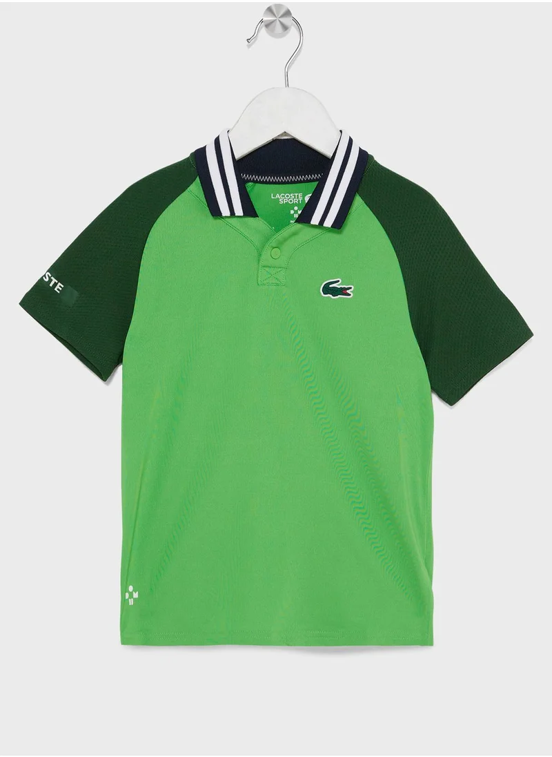 LACOSTE Kids Colorblock Polo