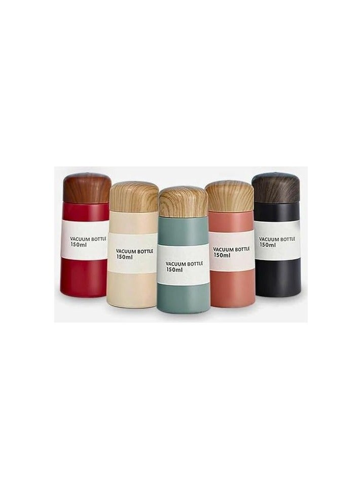 High Quality Stainless Steel Mini Water Cup With Wooden Design (red, 150ml) - Image 2