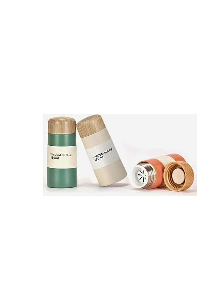 High Quality Stainless Steel Mini Water Cup With Wooden Design (red, 150ml) - Image 3