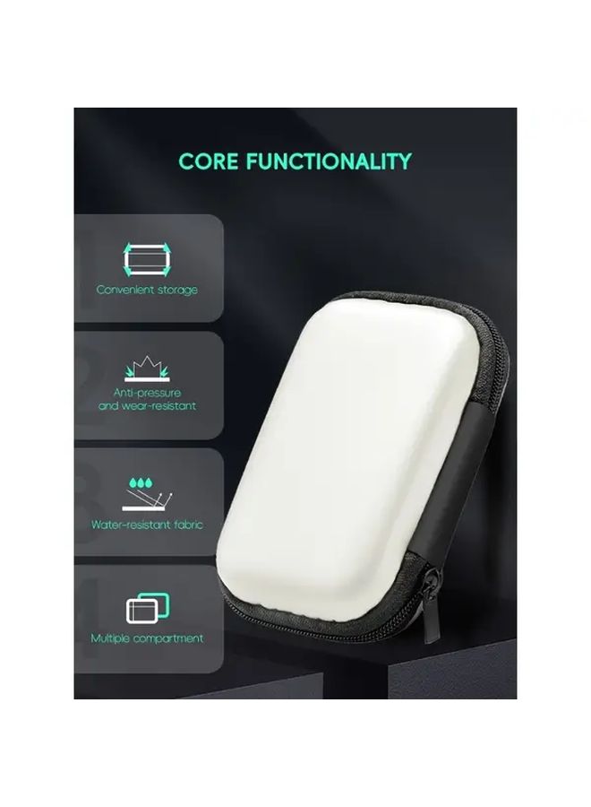 Waterproof Handheld Game Console Case With Organizer Pockets In White - Image 4