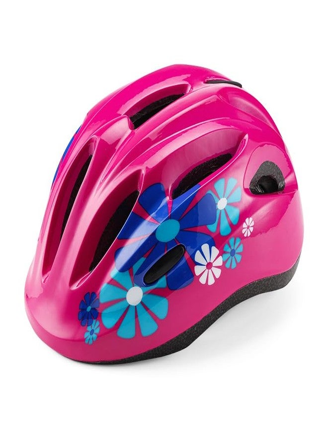 FABSPORTS Printed Safety Helmet for Kids-Boys & Girls (5-12 Years), Light Weight Bicycle/Bike Helmet, Adjustable Size, Superior Ventilation for Cycling/Skating/Skate Boarding, Pink - Image 1