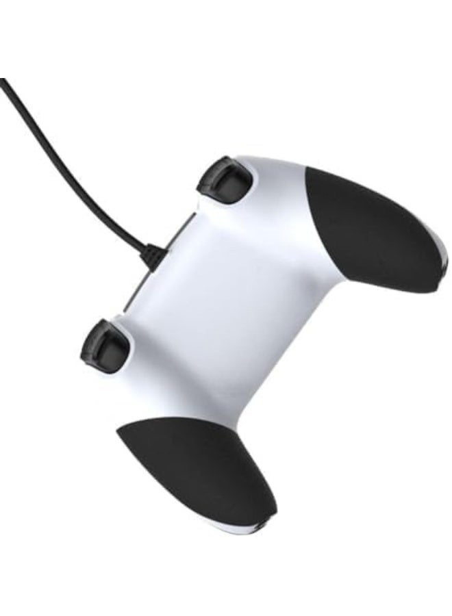 Wired Controller for PS4 and PC – Vibration Function, Compatible with Windows 10 & 8, White - Image 1