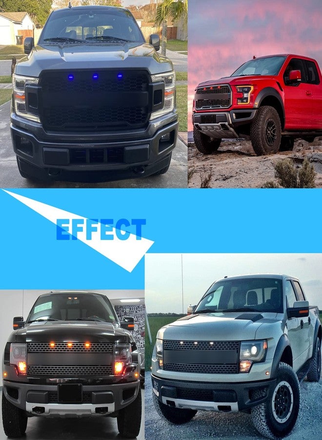 Boigoo مصابيح أمامية من Boigoo متوافقة مع شبكة فورد رابتور F150 موديلات 2010-2014 و2017 وما بعدها، مصابيح LED بيضاء للوقوف/التشغيل، أصلية من AL3Z15442C، غير متوافقة مع الشبكات غير الأصلية | 2011 2012 2013 2018 2019 - Image 5