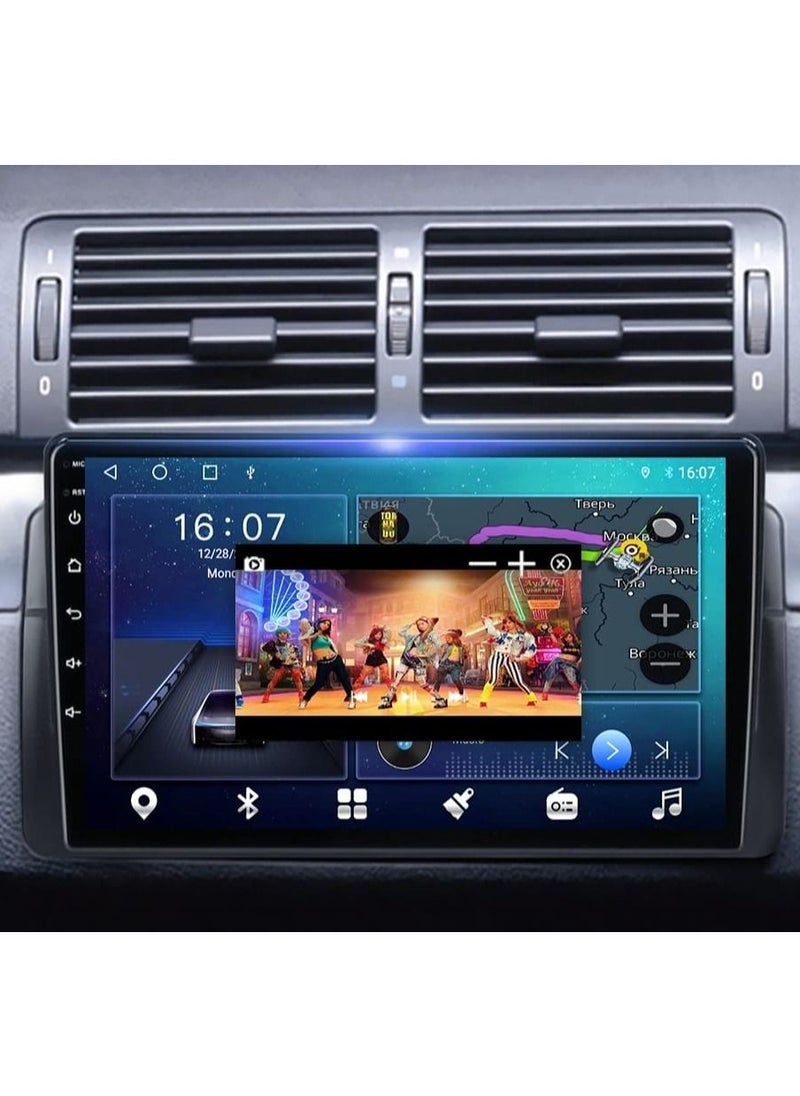 Android Screen For BMW E46 1998 To 2006 4GB RAM Octa-Core processor Carplay Android Auto Wireless built In DSP GPS AHD Reversing Camera Included QLED