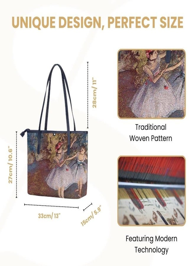 Signare Tapestry Shoulder Bag for Woman Travel or Work Tote Bags for Women In Edgar Degas Bellarina Design|COLL-ART-ED-BLR-2 - Image 3