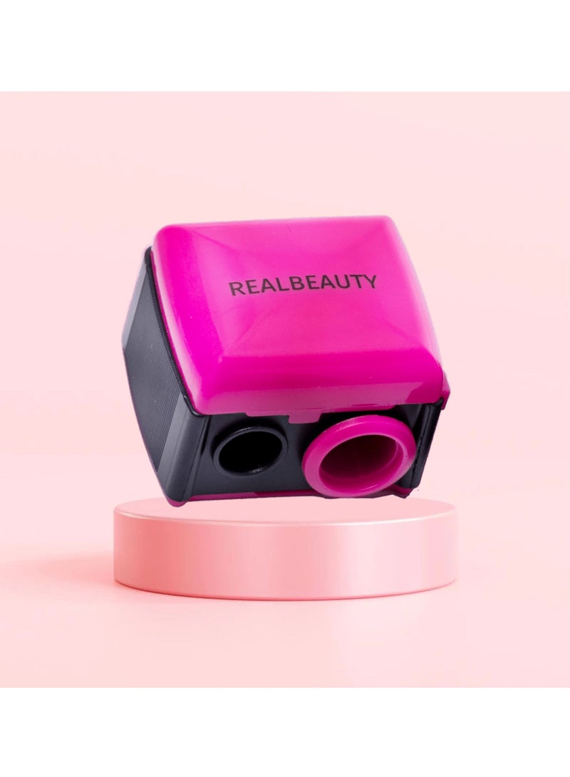 REAL BEAUTY 12 Pieces Real Beauty Sharpener For Girls New Shape Dual Use Can Be Used For Highlights And Limiters - Image 2