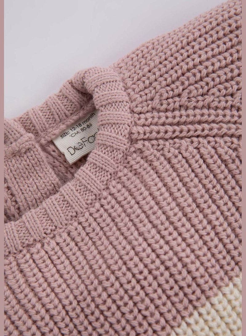 DeFacto BabyGirl Crew Neck Long Sleeve Tricot Pullover - Image 2
