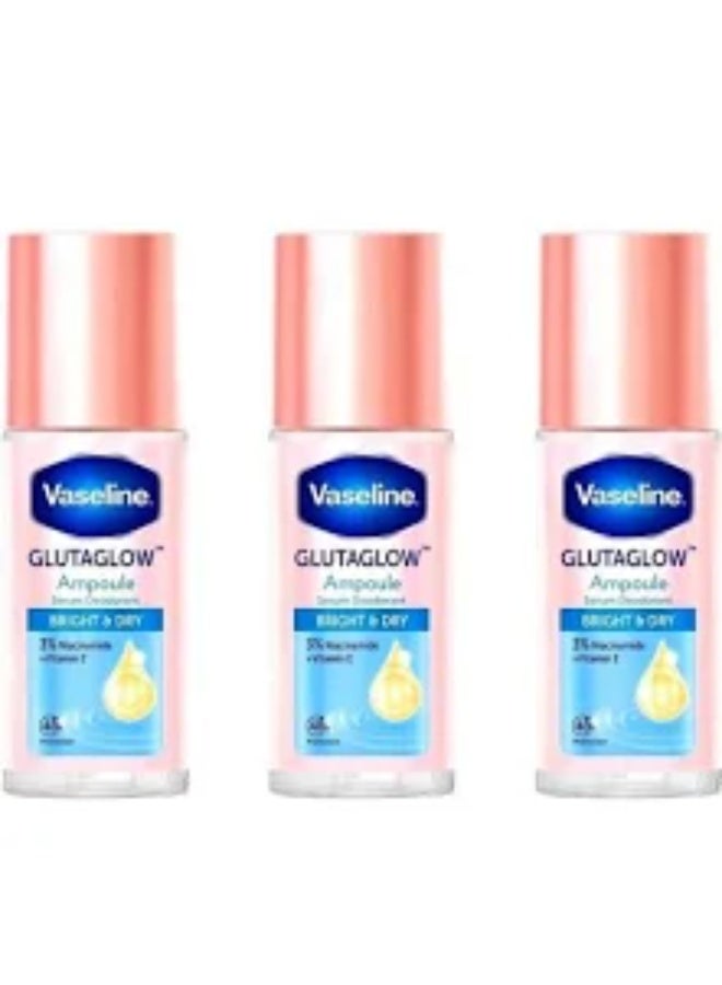 Glutaglow Bright And Dry Ampoule Serum Deodorant 45 ML 3 pcs