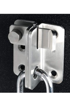 SYOSI 2 Pcs Flip Latch 3mm Thickened Heavy Duty Hasp Safety Door Lock Gate Latches for Double Window Barn Closet Drawer Cabinet Garage,Stainless Steel Brushed Nickel  - Image 2
