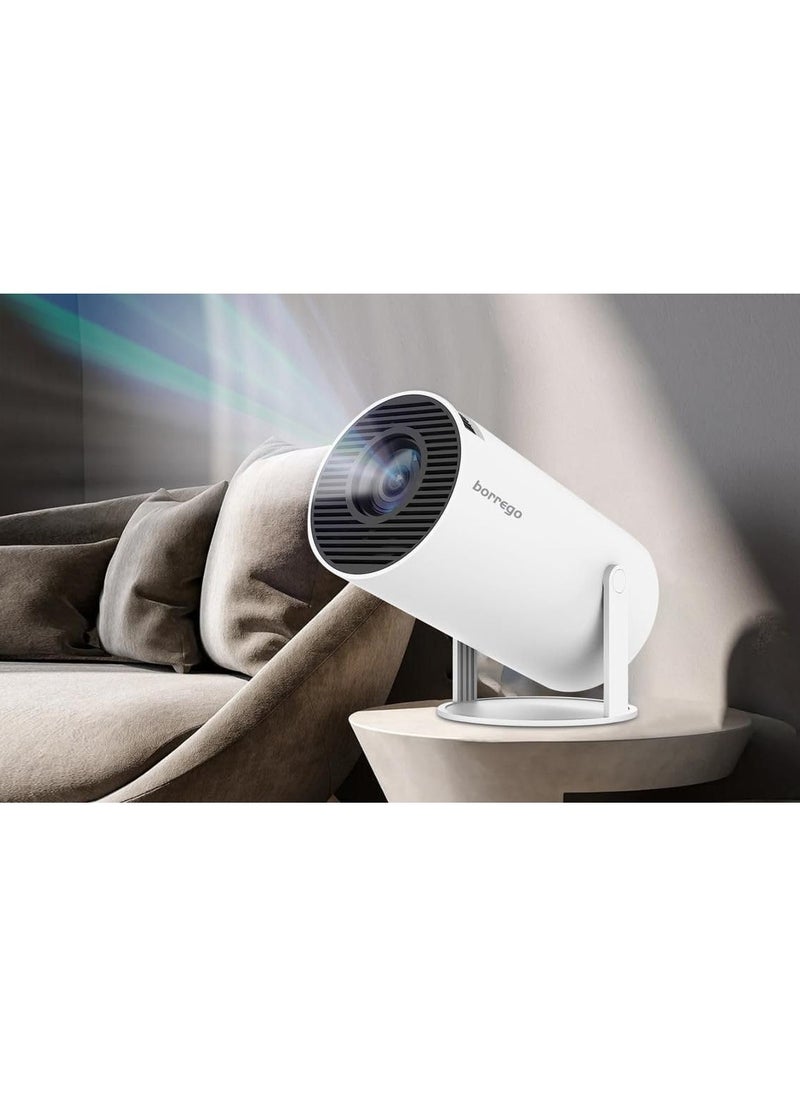 بوريغو - بروجكتور Smart 2 بدقة عالية كاملة واي فاي + أندرويد، بروجيكتور مصغر مضيء بتقنية HD، شاهد NETFLIX، Disney، YouTube، Amazon Prime Video في بروجكتور Smart 2 بنظام أندرويد - Image 1