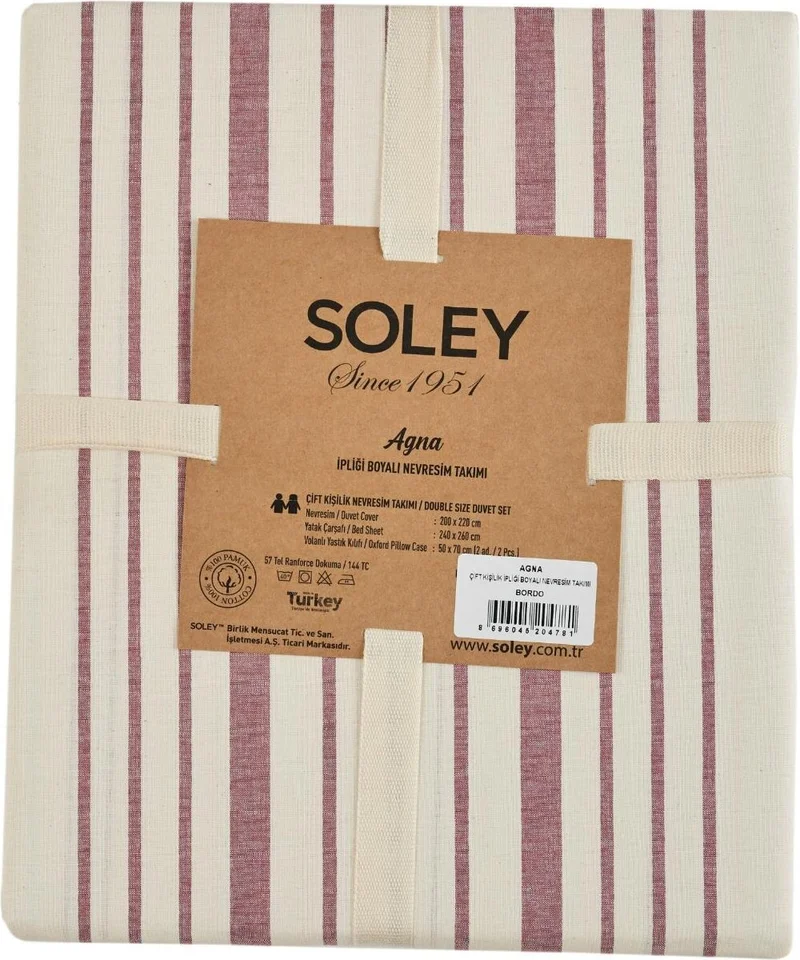 Soley | Agna | 100% Cotton Yarn Dyed Single Duvet Cover Set