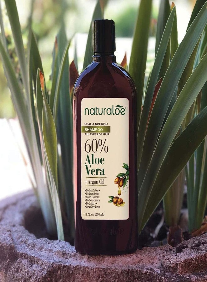 Naturaloe - Repairs & Moistures Shampoo - 100% Vegan Formula Infused with 60% Aloe Vera Gel + Argan Oil, EcoFriendly, Cruelty Free, No Parabens, No Silicones, No Sulfates - 12 fl oz - Image 5