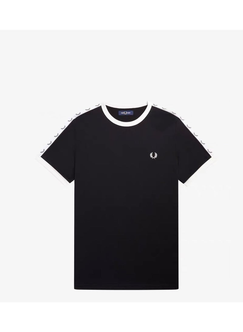 FRED PERRY Men's Casual Color-Block Short Sleeve Crew Neck T-Shirt - Image 1