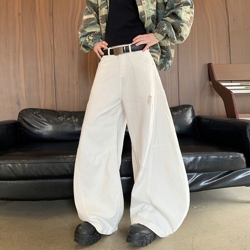 Unisex Classic Denim Jeans Loose Fit Daily Outdoor Wear - Image 1