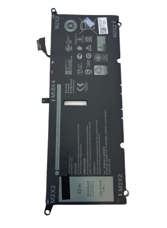 DXGH8 Laptop Battery Replacement for Dell XPS 13 9370 9380 0H754V FHD 13-9370-D1705S Latitude 3301 Inspiron 5390 5391 7400 7490 Series G8VCF P82 - 7.6V 52Wh 6500mAh - Image 1