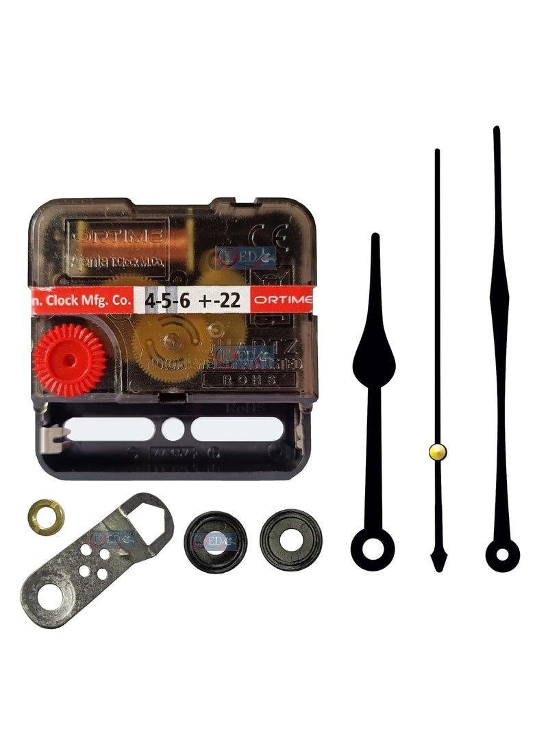 KEDAR KEDAR Ajanta Quartz Ortime Sweep Silent Movement Machine for Wall Clock with Fancy Needles Made in IndiaS062  - Image 1