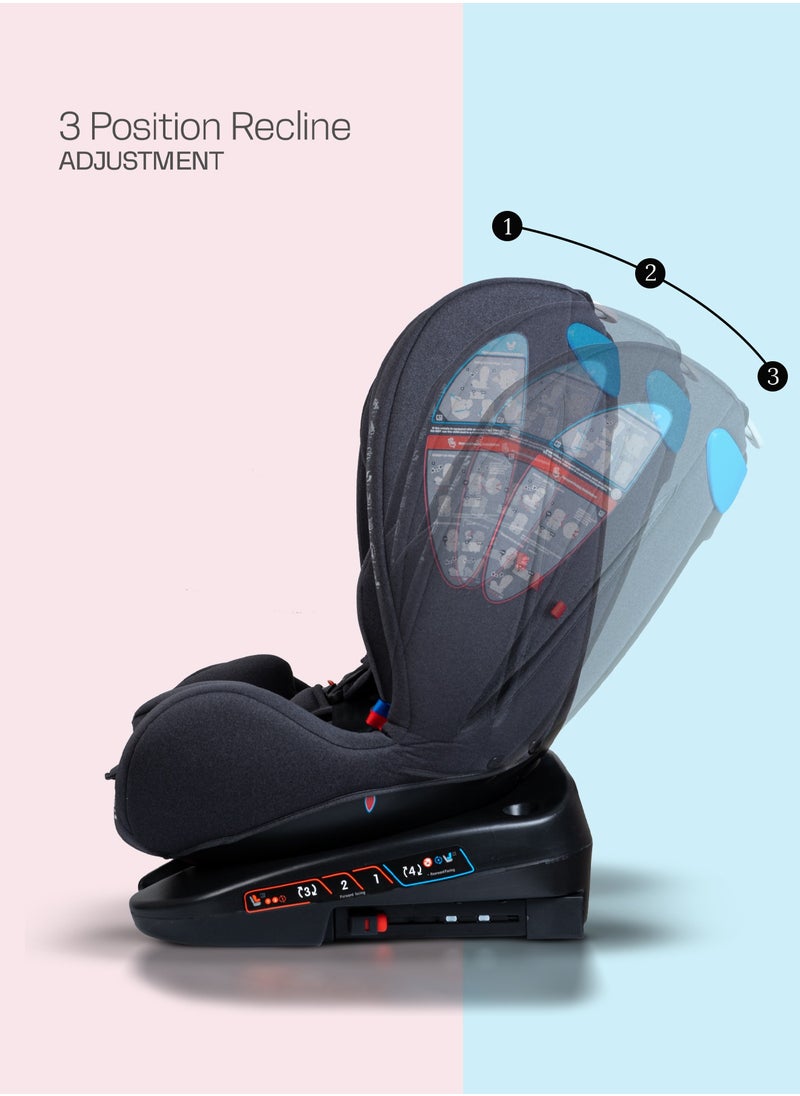 BAYBEE - Convertible Car Seat for Baby 0 to 12 Years with 360° Rotatable, ISOFIX, 3 Position Recline, Headrest Adjustable ECE R44/04 Safety Certified Baby Car Seat for Toddlers Kids Boys Girls Black - Image 1