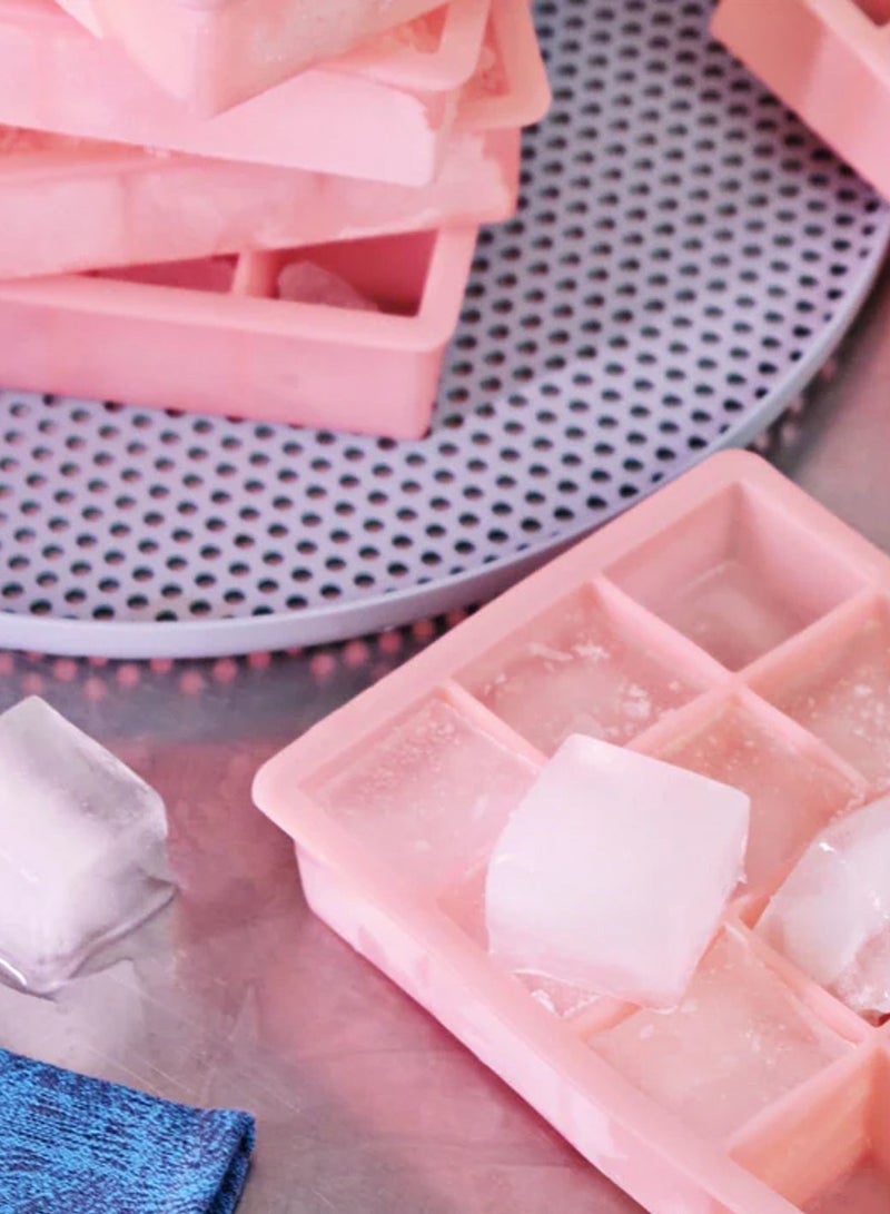 BLACKSTONE Silicone Ice Tray, 2 Piece Set, Ice Cube Mould Peach Color 4 Cubes  - Image 2