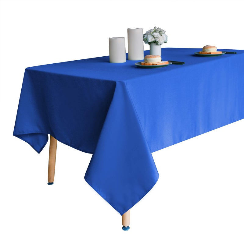 Obstal Obstal 210GSM Rectangle Table Cloth - Heavy Duty Water Resistance Microfiber Tablecloth  Decorative Fabric Table Cover for Outdoor and Indoor Use (Royal Blue 52x70 Inch)  - Image 1