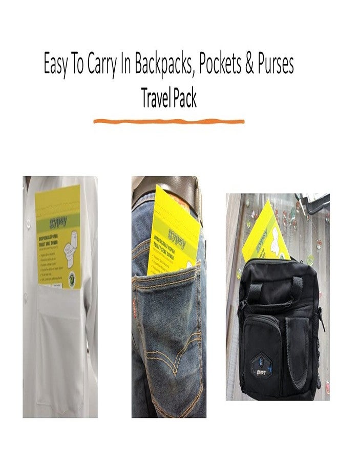 gypsy inc Gypsy Disposable Paper Toilet Seat Covers -75 Sheets (3 x 25) | Flushable & Nature Friendly | Travel Pack For Skin Protection In Unhygienic Public Toilets. - Image 3
