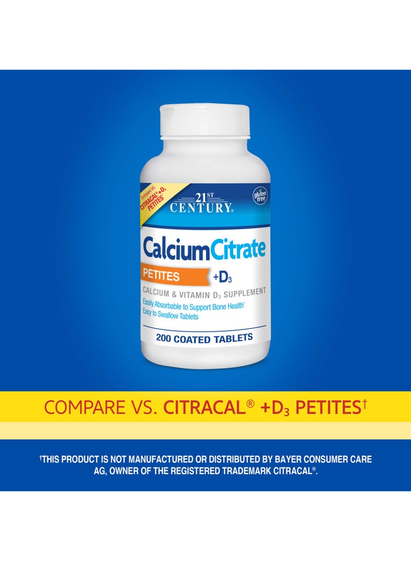 21st Century أقراص كلسيوم سترات بيتيت + د3 200 مغلفة - Image 3