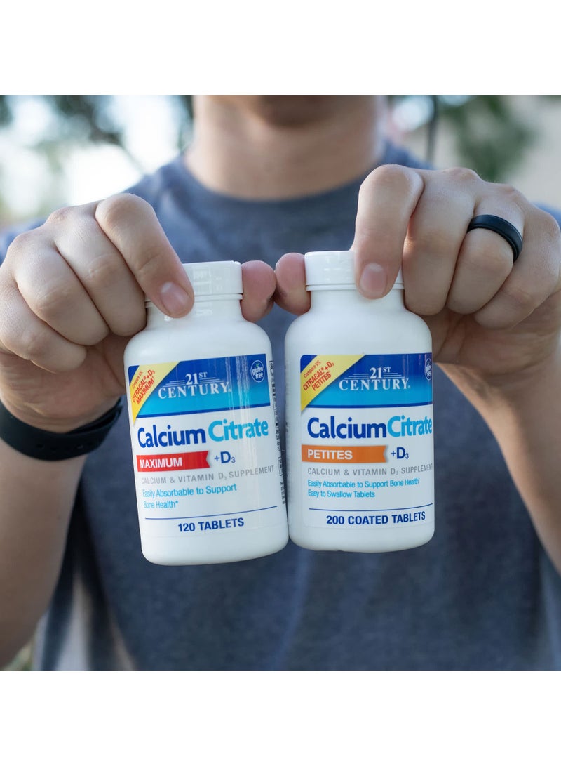 21st Century أقراص كلسيوم سترات بيتيت + د3 200 مغلفة - Image 2