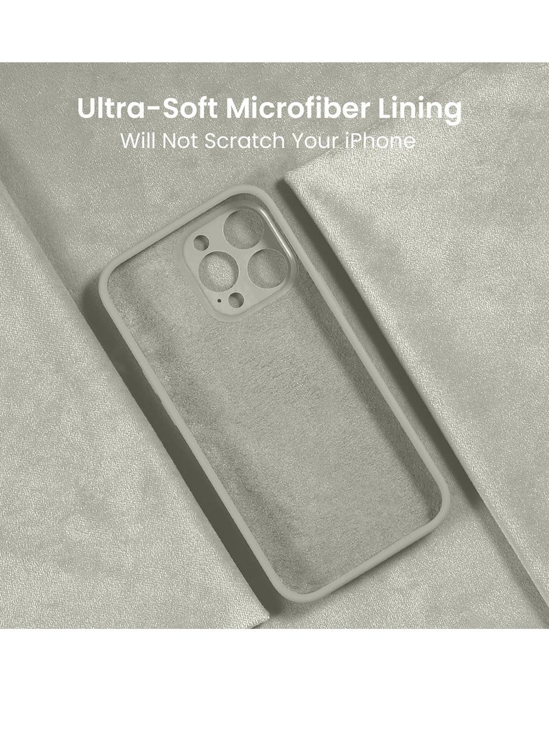 ELTRAZONE Designed for iPhone 15 Pro Max Case, Silicone Upgraded [Camera Protection] for iPhone 15 ProMax Case with [2 Screen Protectors], Anti-Scratch Microfiber Lining, 6.7 inch, Stone - Image 5