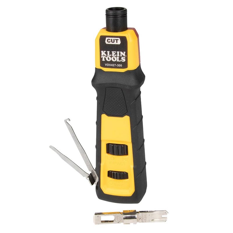 كلاين تولز أداة Klein Tools Vdv427-300 Impact Punchdown مع 66/110 شفرة موثوقة لكابلات القطط، قوة قابلة للتعديل تتضمن اختيار وSpudger - Image 1