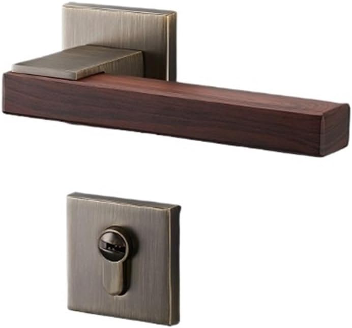 موديل C صامت فضي مغناطيسي شفط انقسام قفل باب خشبي مقبض بسيط داخلي غرفة نوم منزل - Image 2